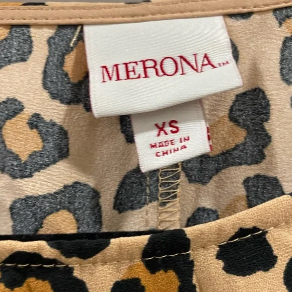 🔥🔥Merona woman’s dress leopard print size xsmall - Picture 3 of 3